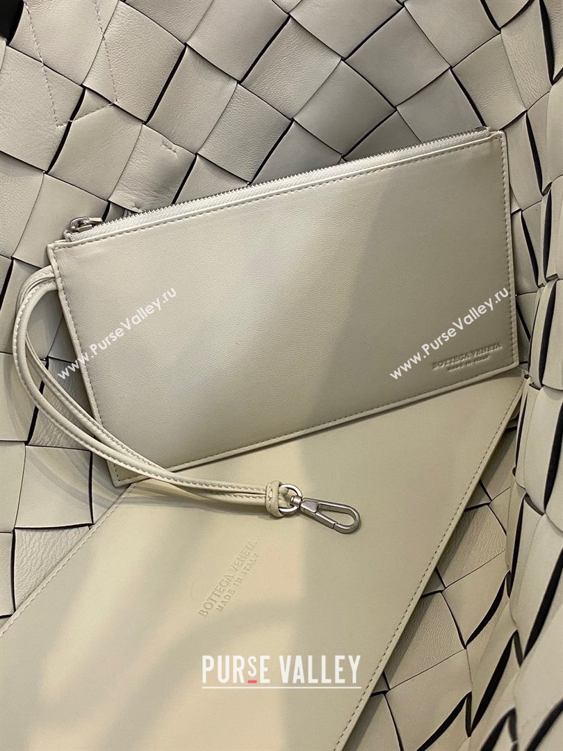 Bottega Veneta Intrecciato Nappa arco tote bag black/white 2021 (misu-210226-06)