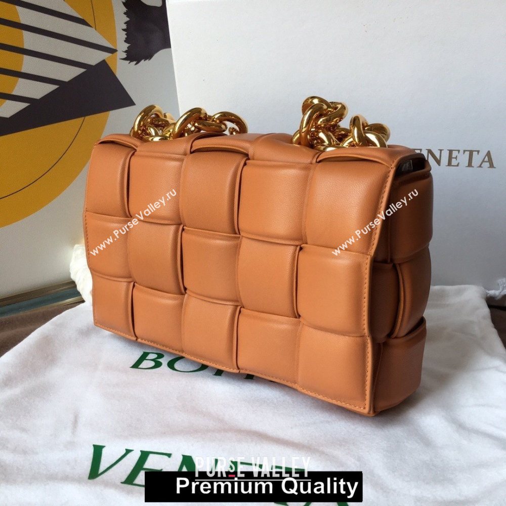 Bottega Veneta THE CHAIN CASSETTE shoulder bag camel/gold 2020 (wante-6268)