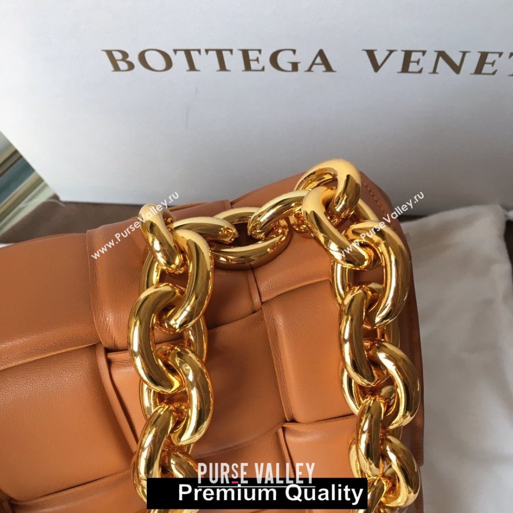 Bottega Veneta THE CHAIN CASSETTE shoulder bag camel/gold 2020 (wante-6268)