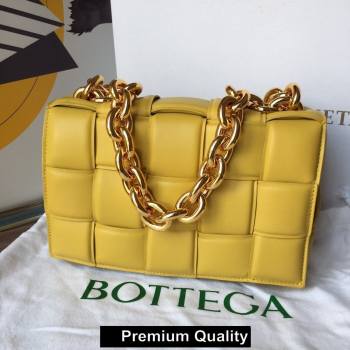 Bottega Veneta THE CHAIN CASSETTE shoulder bag yellow/gold 2020 (wante-6923)