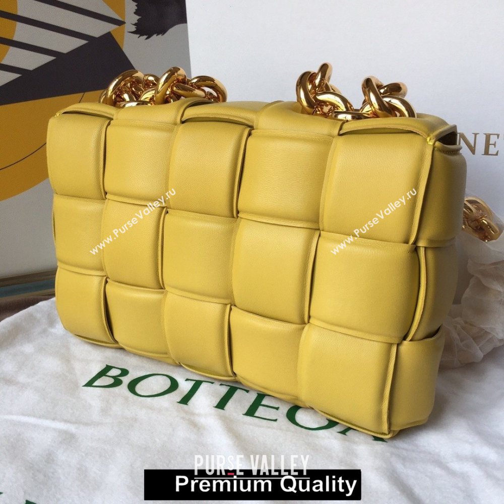 Bottega Veneta THE CHAIN CASSETTE shoulder bag yellow/gold 2020 (wante-6923)