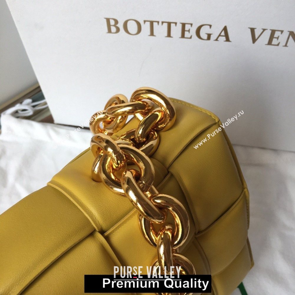 Bottega Veneta THE CHAIN CASSETTE shoulder bag yellow/gold 2020 (wante-6923)