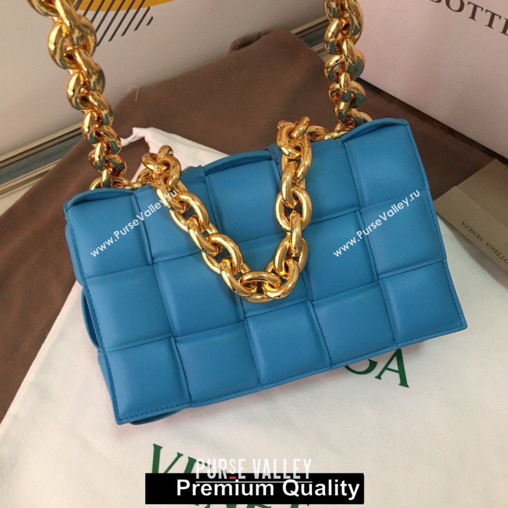 Bottega Veneta THE CHAIN CASSETTE shoulder bag Blue Izmir 2020 (wante-5864)
