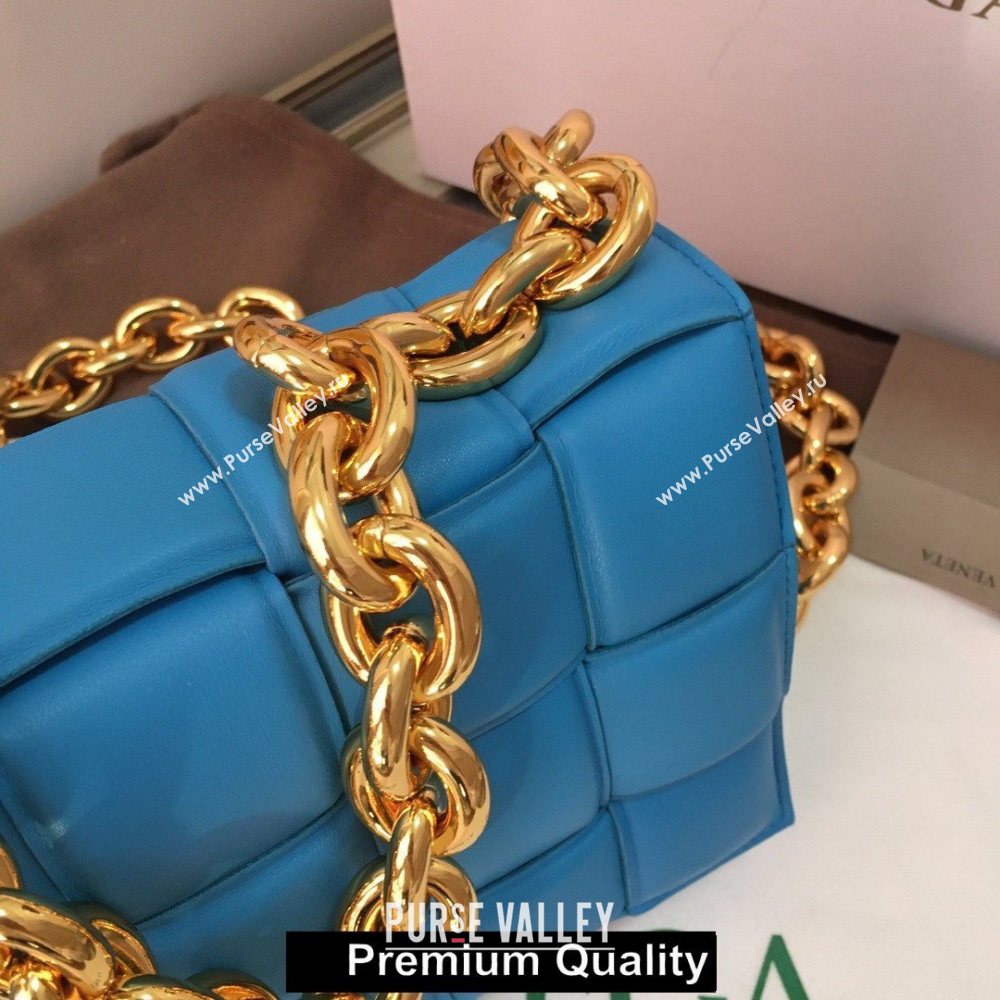 Bottega Veneta THE CHAIN CASSETTE shoulder bag Blue Izmir 2020 (wante-5864)
