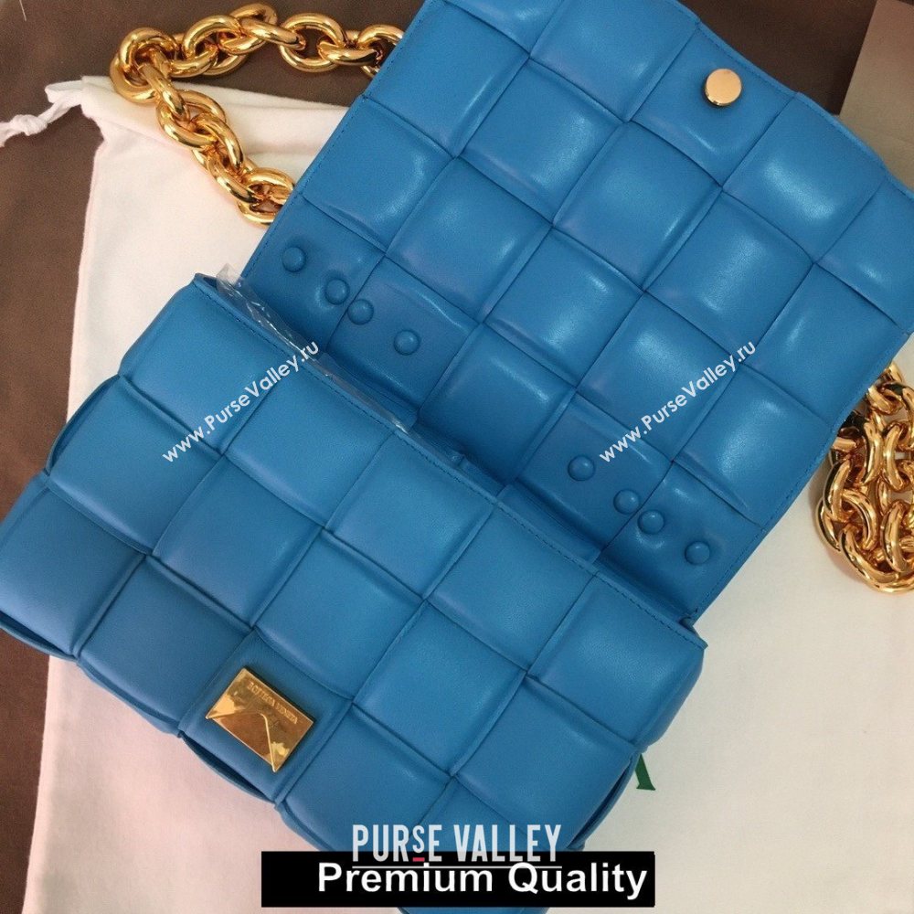 Bottega Veneta THE CHAIN CASSETTE shoulder bag Blue Izmir 2020 (wante-5864)