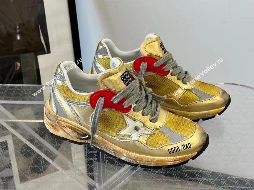 golden goose Dad-Star gold with white star sneakers 2024 (danni-240129-02)