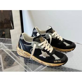 golden goose Dad-Star in black mesh and nappa with ice-colored star sneakers 2024 (danni-240129-03)