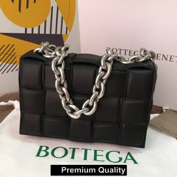 Bottega Veneta THE CHAIN CASSETTE shoulder bag black/silver 2020 (wante-8913)