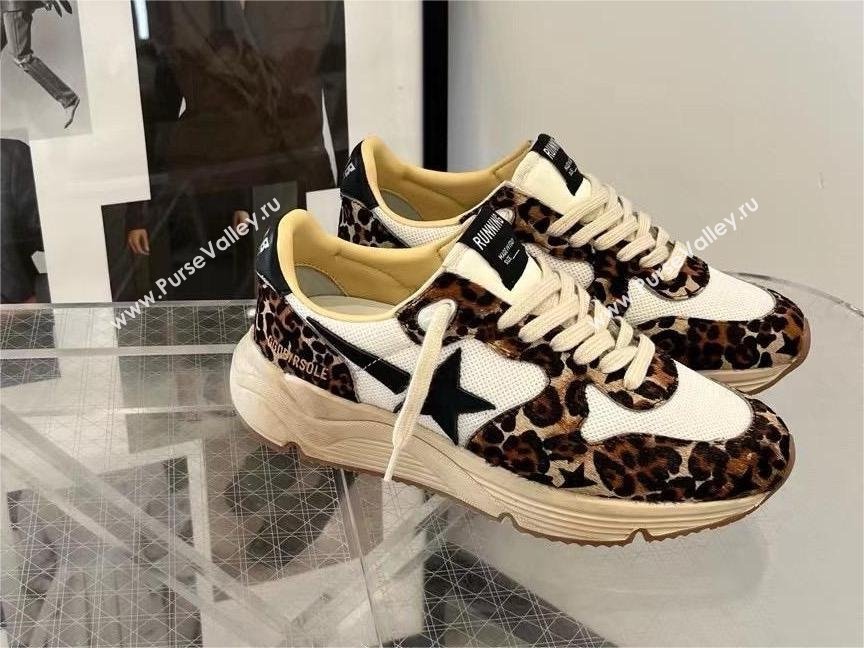 golden goose Running Sole leopard printed sneakers 2024 (danni-240129-06)