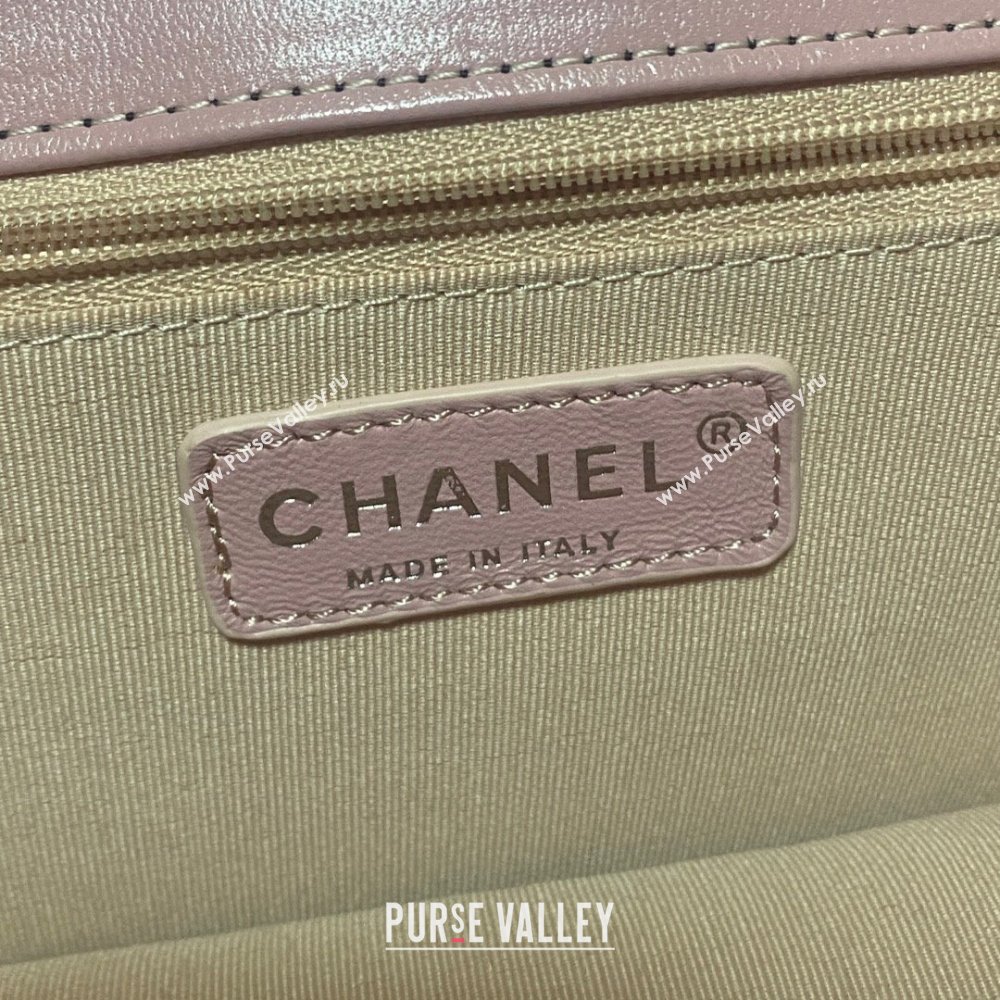 Chanel Tweed Silver-Tone Metal Pink Light Beige Mini Flap Bag AS4051 2023 (JIYUAN-231215-05)