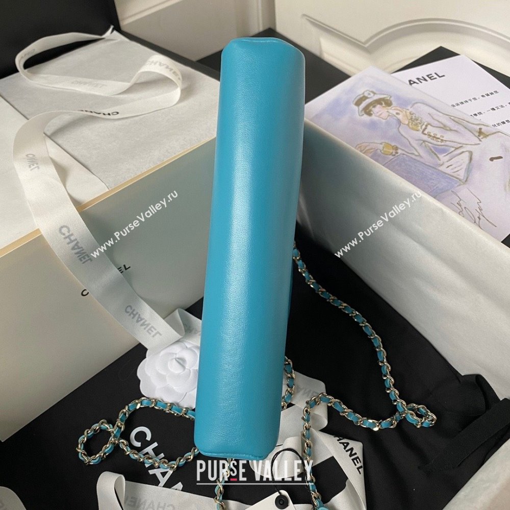 Chanel 31 nano Shopping Bag in Calfskin blue 2024 (JIYUAN-231215-13)