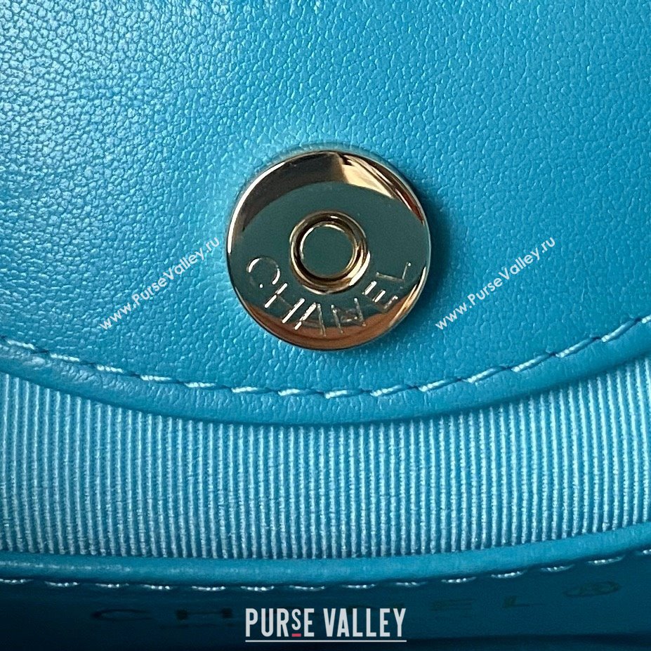 Chanel 31 nano Shopping Bag in Calfskin blue 2024 (JIYUAN-231215-13)