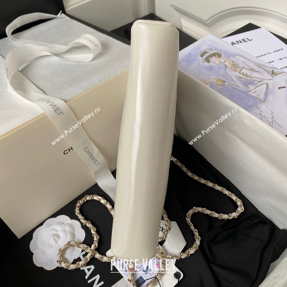 Chanel 31 nano Shopping Bag in Calfskin white 2024 (JIYUAN-231215-14)