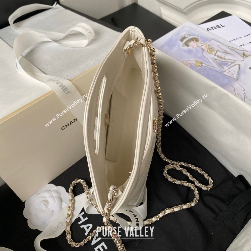 Chanel 31 nano Shopping Bag in Calfskin white 2024 (JIYUAN-231215-14)