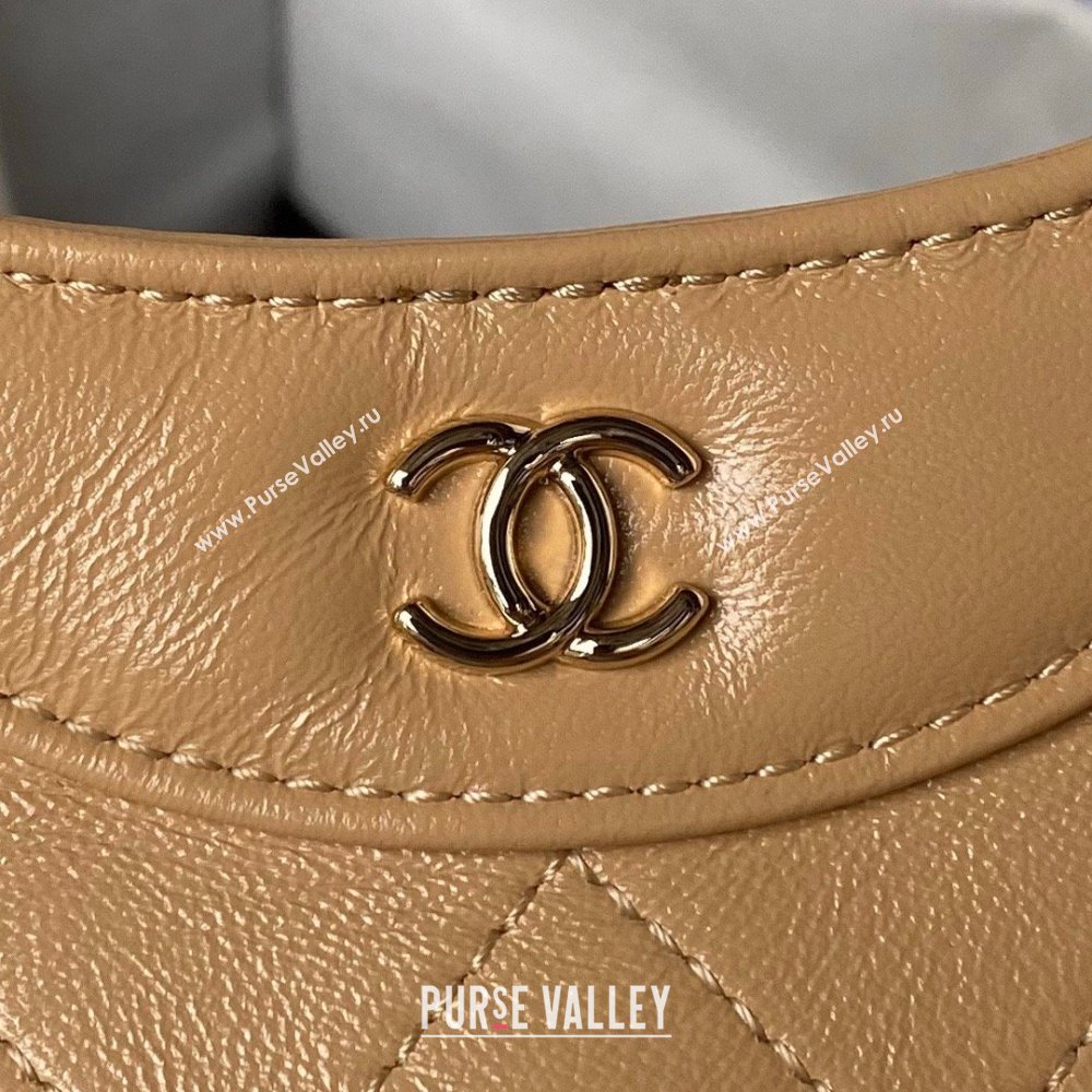 Chanel 31 nano Shopping Bag in Calfskin beige 2024 (JIYUAN-231215-15)