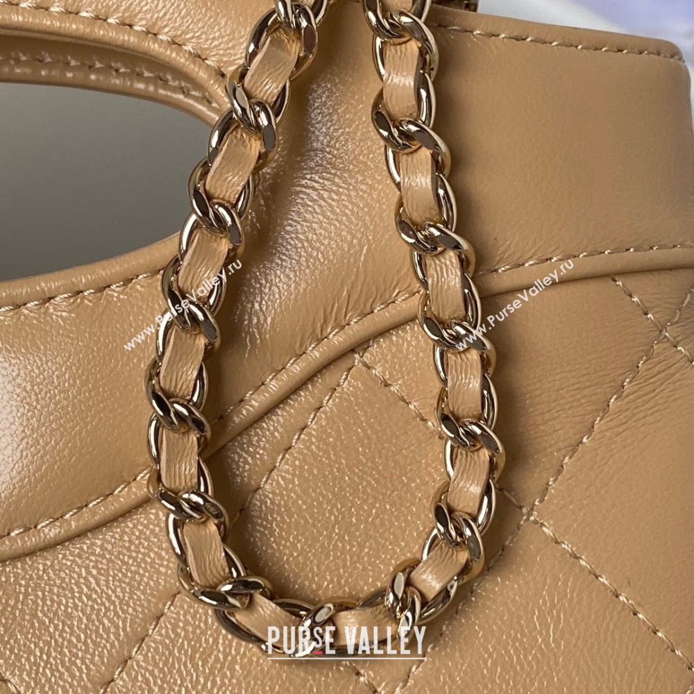 Chanel 31 nano Shopping Bag in Calfskin beige 2024 (JIYUAN-231215-15)