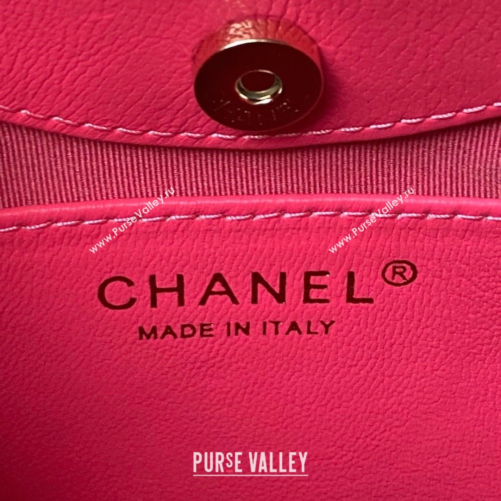 Chanel 31 nano Shopping Bag in Calfskin fuchsia 2024 (JIYUAN-231215-16)