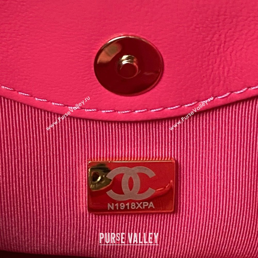 Chanel 31 nano Shopping Bag in Calfskin fuchsia 2024 (JIYUAN-231215-16)