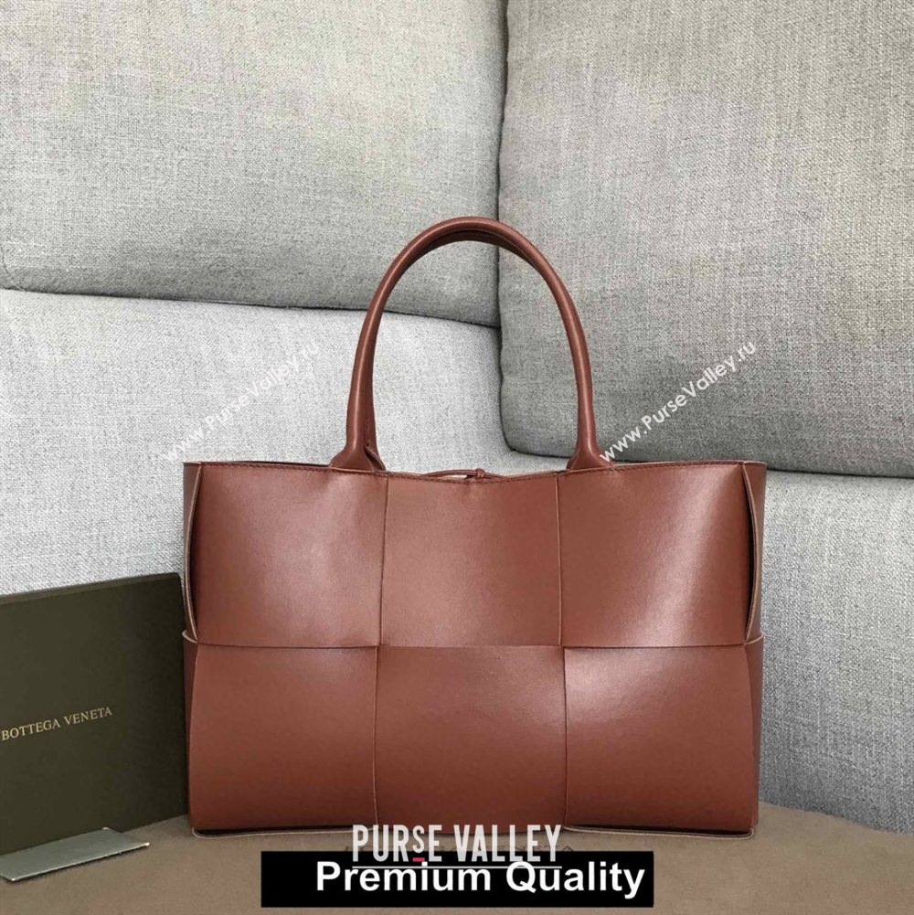 Bottega Veneta calfskin ARCO TOTE bag burgundy 2020 (wante-5683)