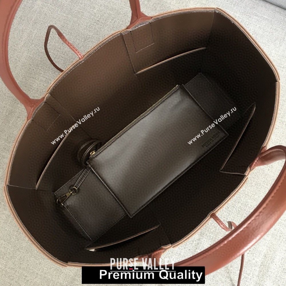 Bottega Veneta calfskin ARCO TOTE bag burgundy 2020 (wante-5683)