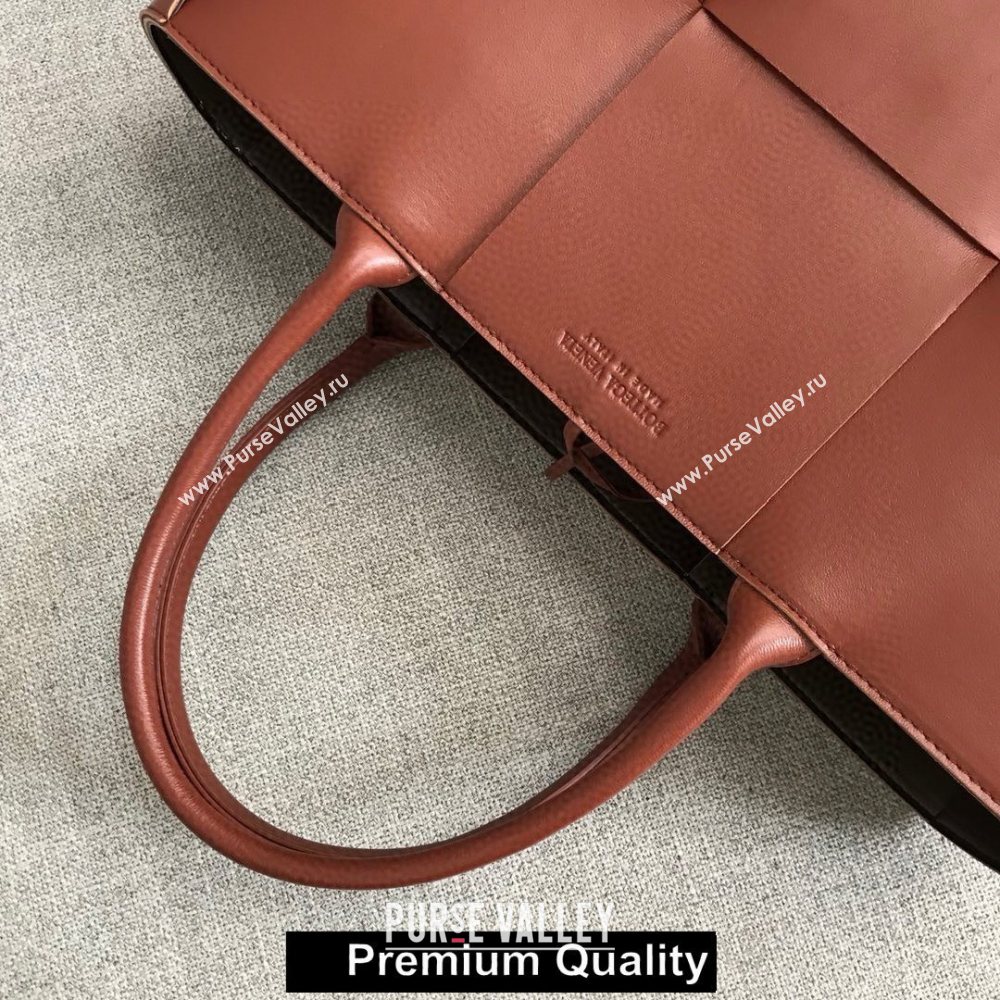 Bottega Veneta calfskin ARCO TOTE bag burgundy 2020 (wante-5683)
