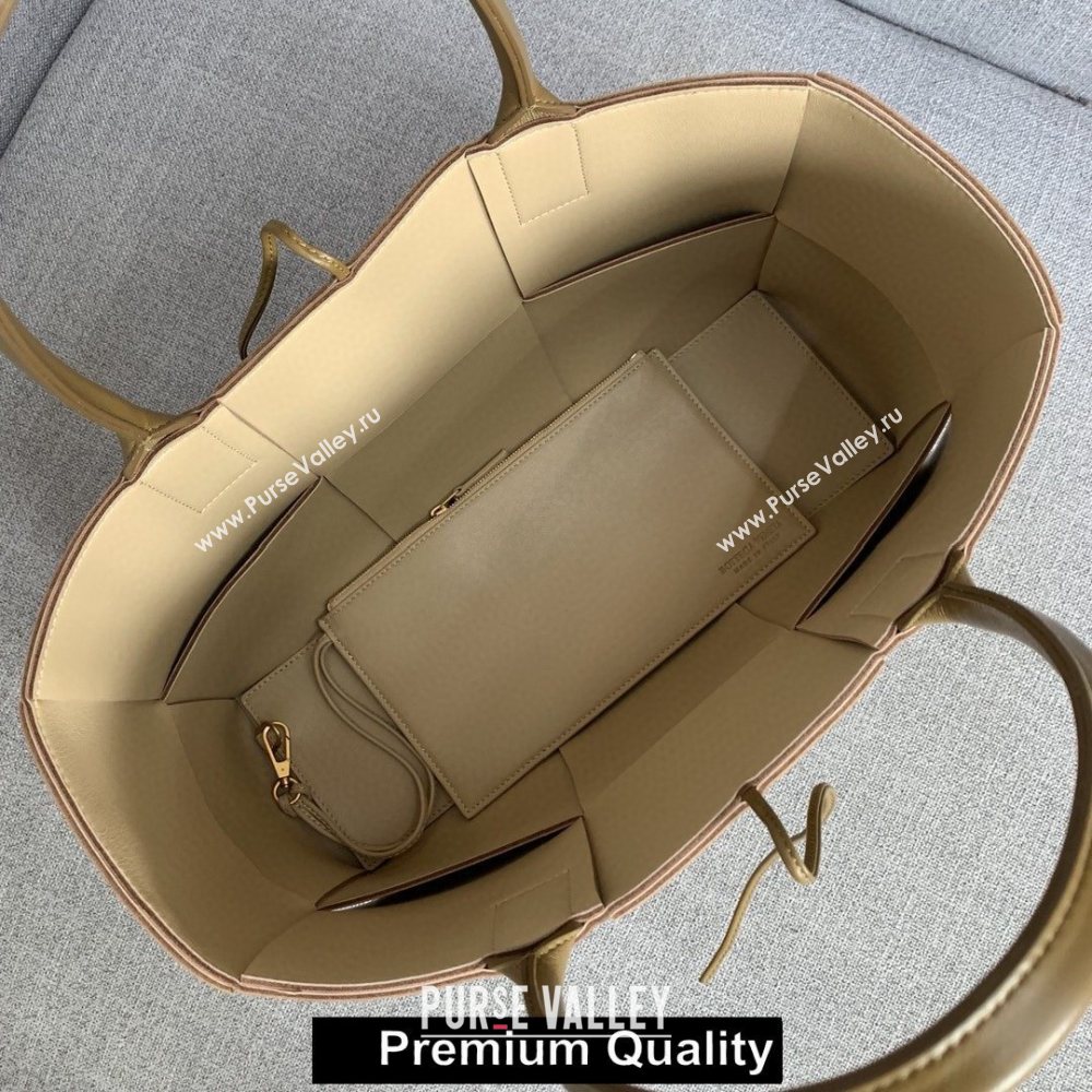 Bottega Veneta calfskin ARCO TOTE bag apricot 2020 (wante-5602)