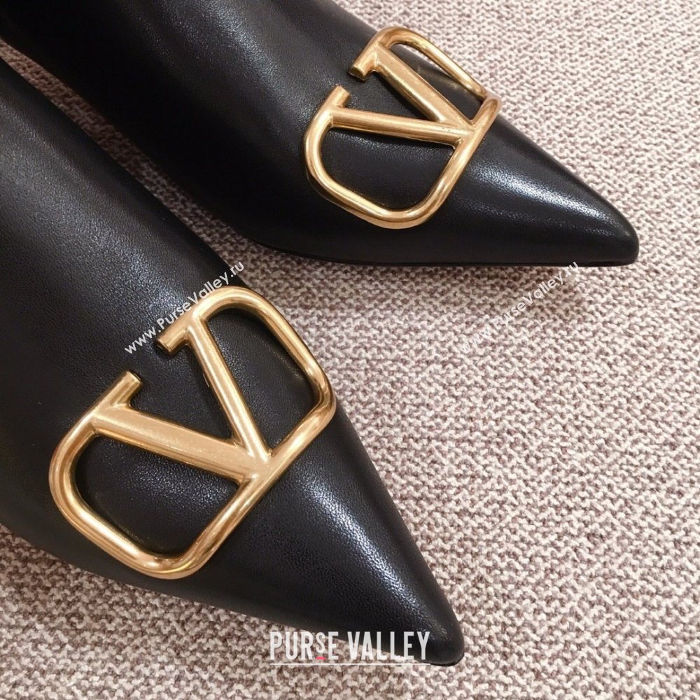 valentino 4cm heel GARAVANI VLogo Signature calfskin Ankle Boot black 2020 (kaola-201118-h)