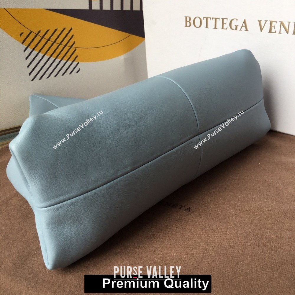 Bottega Veneta Angular clutch bag with triangular fold ice blue 2020 (misu-5120)