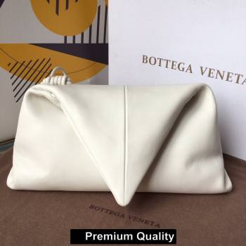 Bottega Veneta Angular clutch bag with triangular fold white 2020 (wante-5637)