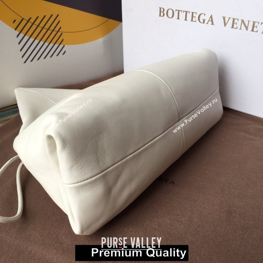 Bottega Veneta Angular clutch bag with triangular fold white 2020 (wante-5637)