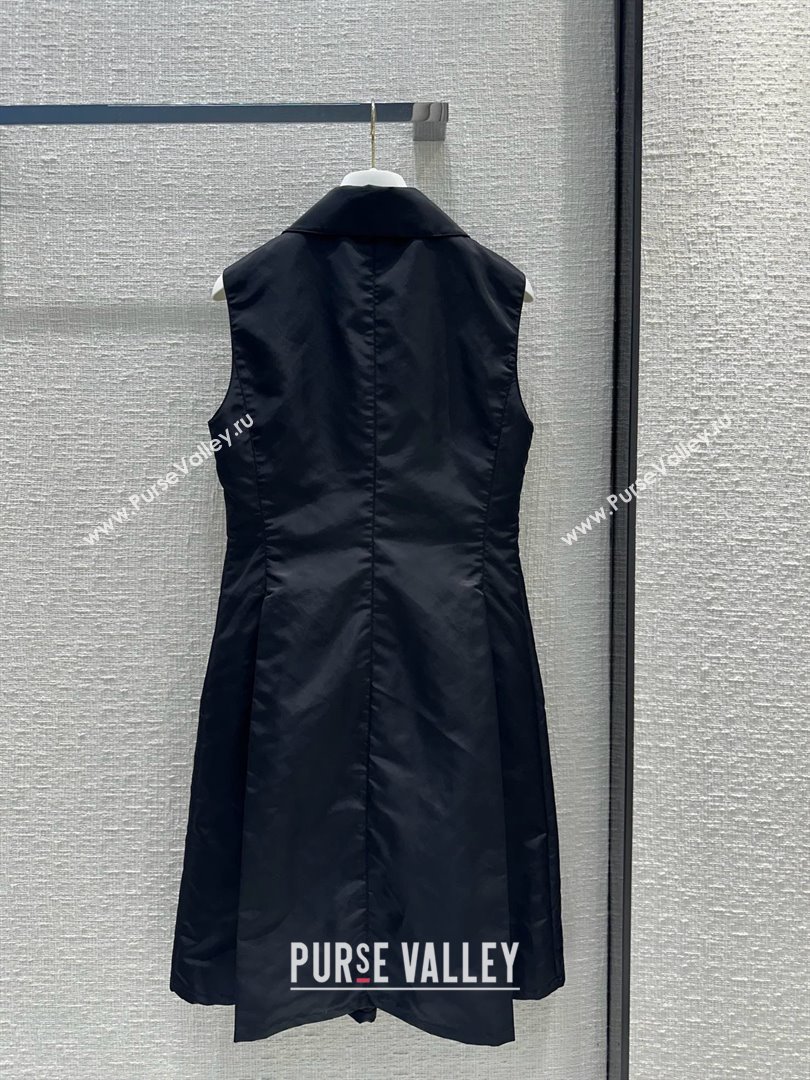 PRADA Faille midi-dress BLACK 2024 (QIQI-240325-20)