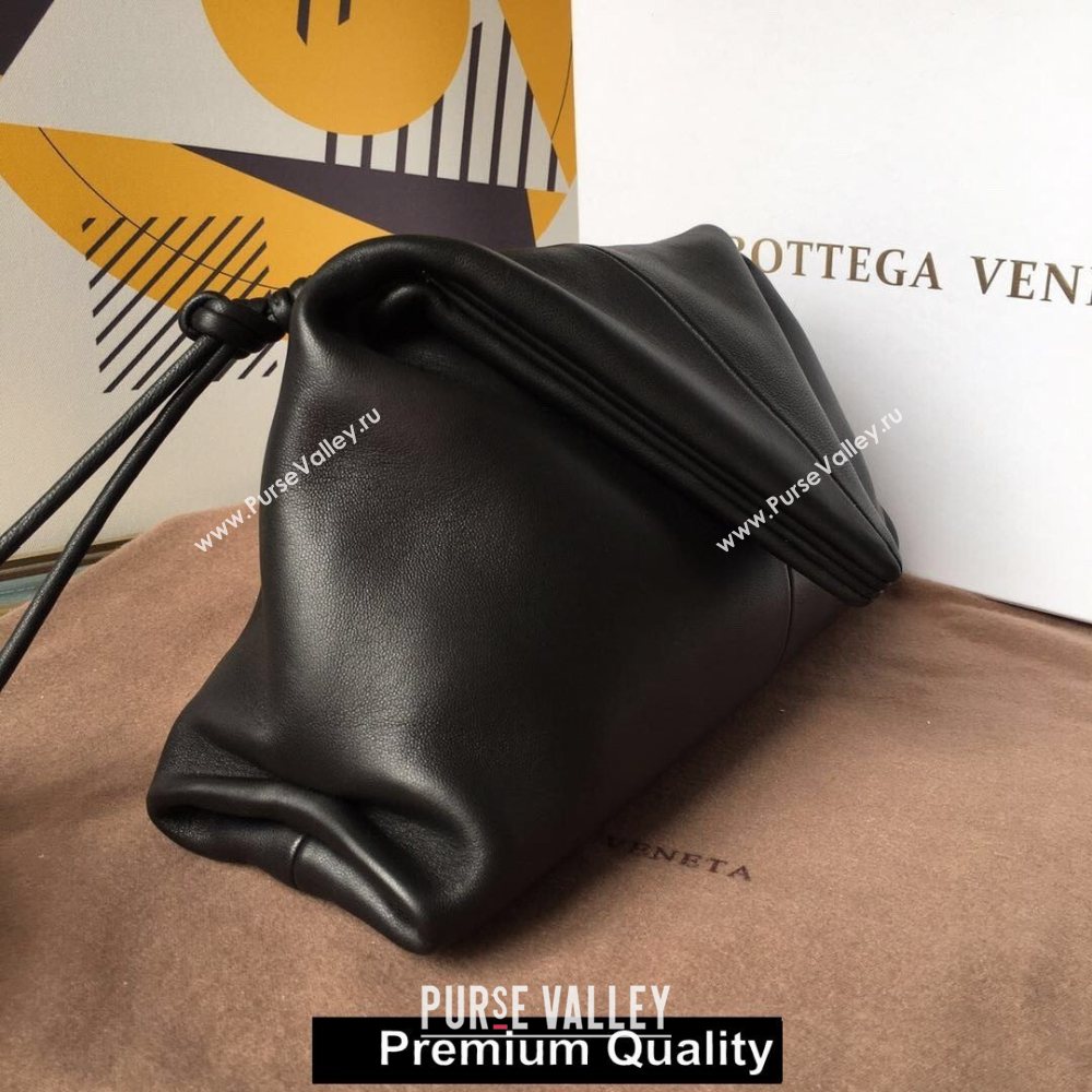 Bottega Veneta Angular clutch bag with triangular fold black 2020 (wante-1493)