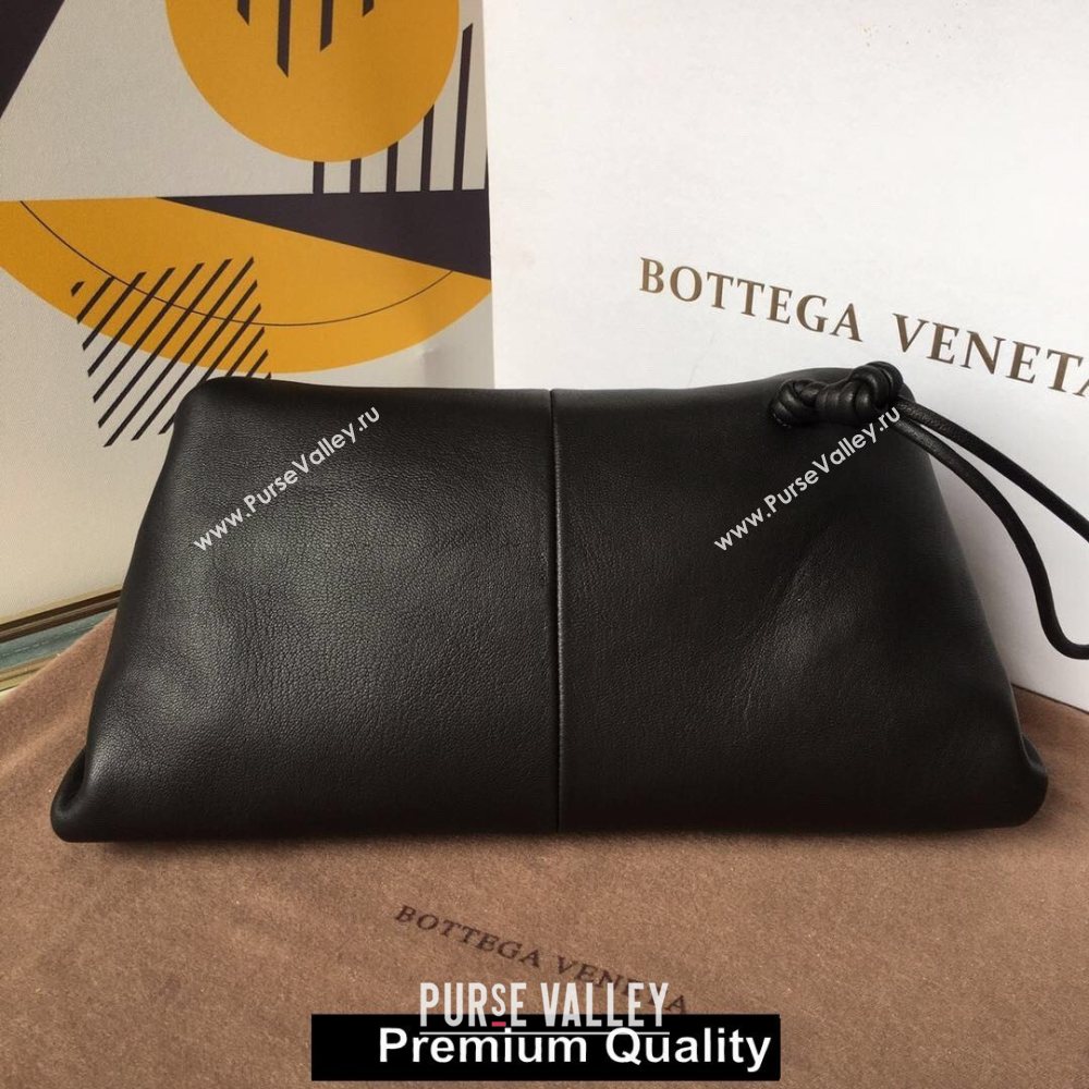 Bottega Veneta Angular clutch bag with triangular fold black 2020 (wante-1493)