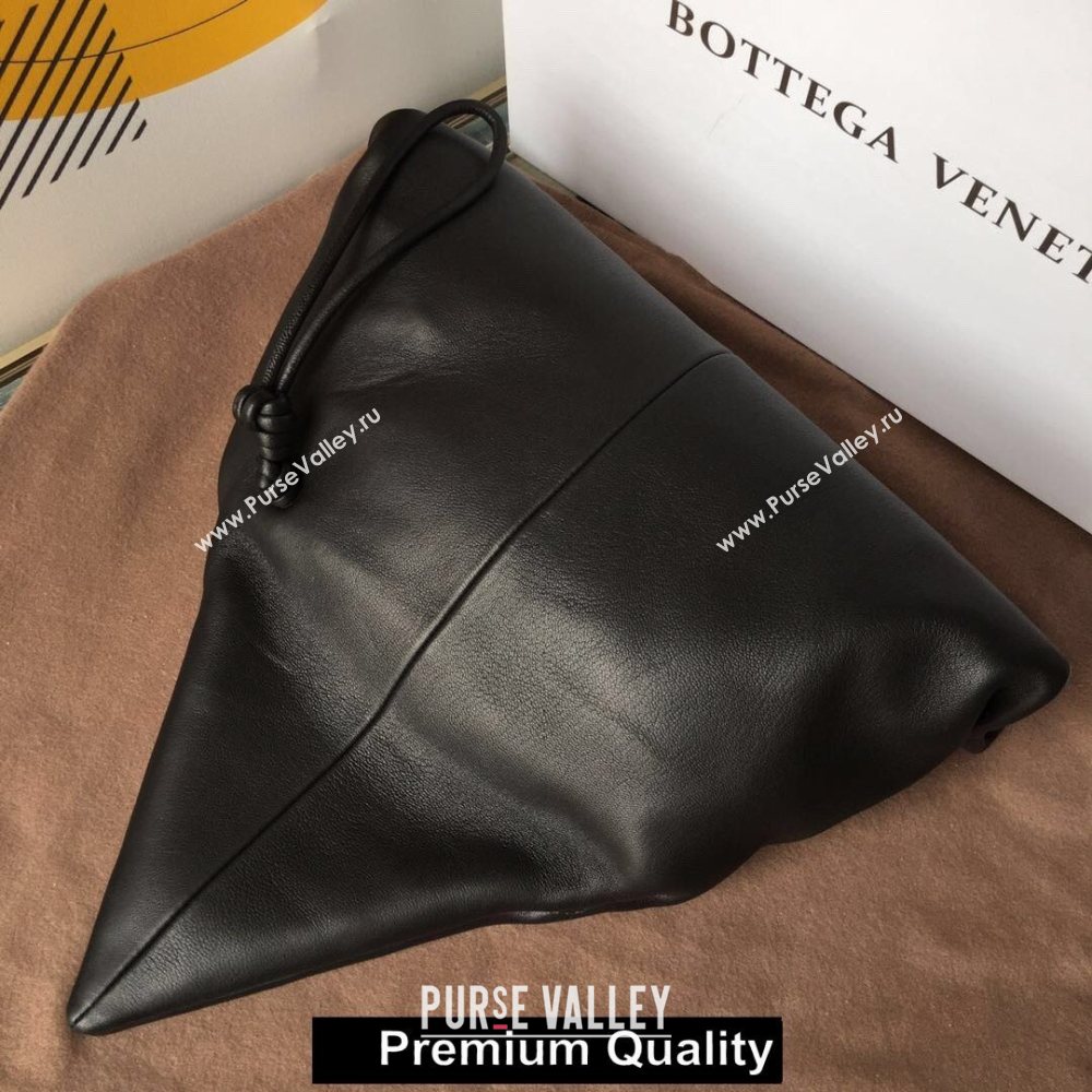 Bottega Veneta Angular clutch bag with triangular fold black 2020 (wante-1493)