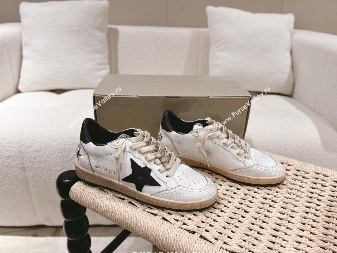 golden goose Womens Ball Star in nappa with white star and black heel tab 2024 (nono-240129-04)