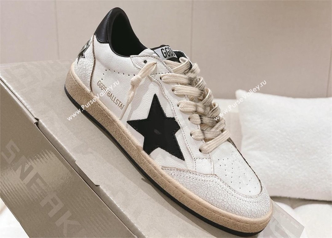 golden goose Womens Ball Star in nappa with white star and black heel tab 2024 (nono-240129-04)