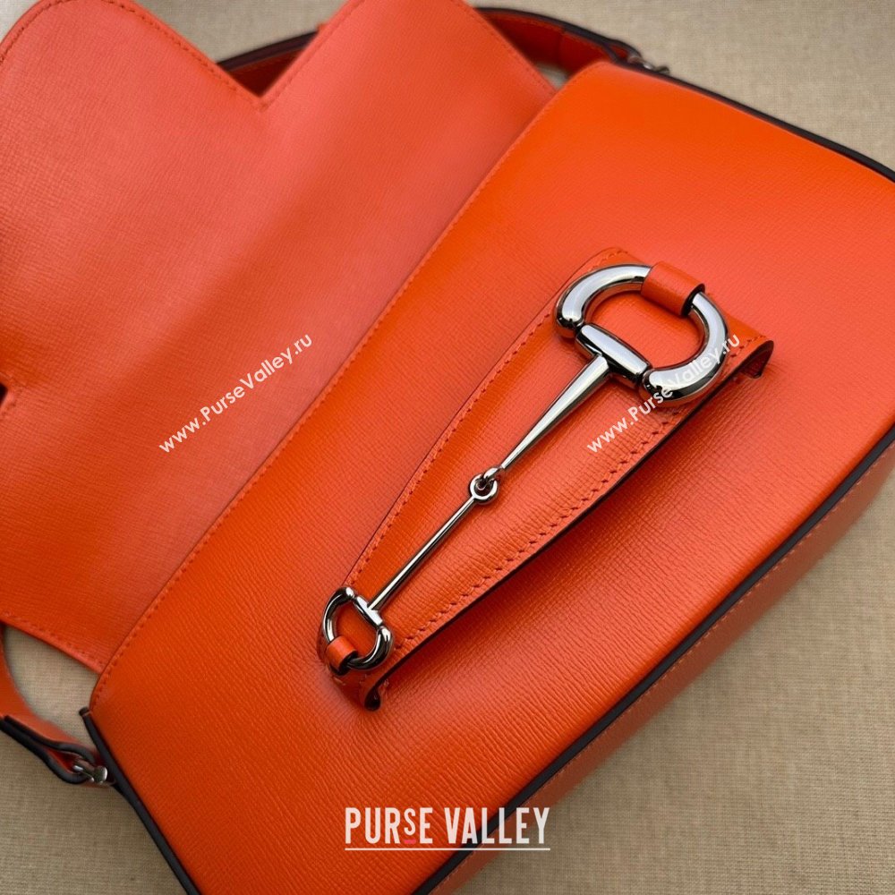 Gucci Horsebit 1955 small shoulder bag 764155 Leather Orange (dlh-23122101)