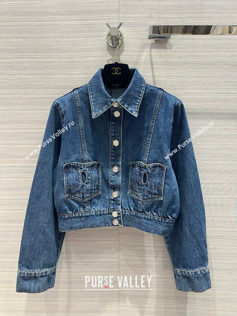 Chanel Coco Denim Jacket Blue 2024 (QIQI-240130-18)