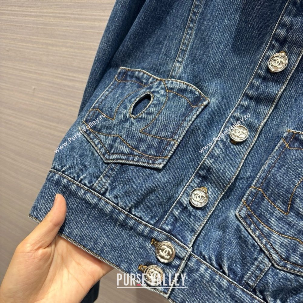 Chanel Coco Denim Jacket Blue 2024 (QIQI-240130-18)