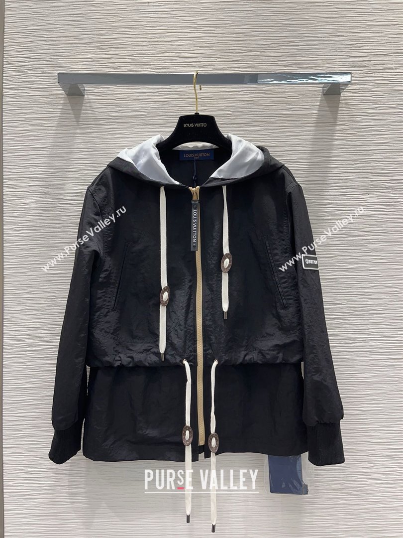 LOUIS VUITTON Lightweight Crinkle Parka black 2024 (QIQI-240325-04)