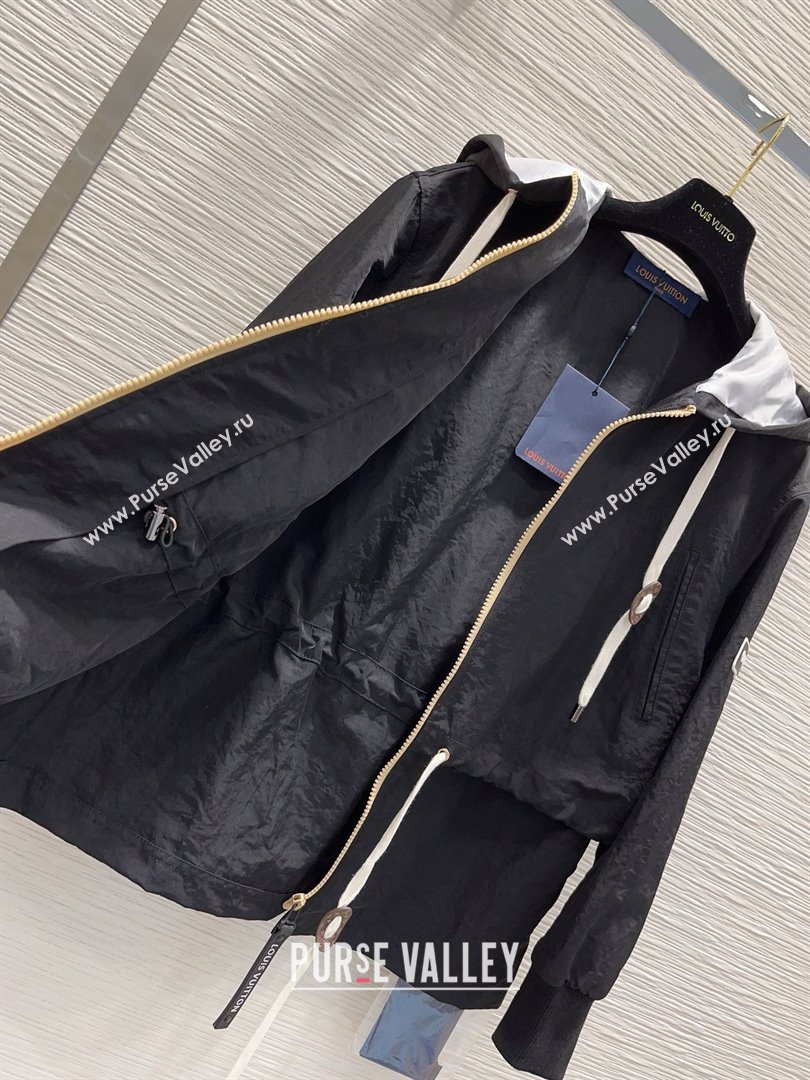 LOUIS VUITTON Lightweight Crinkle Parka black 2024 (QIQI-240325-04)