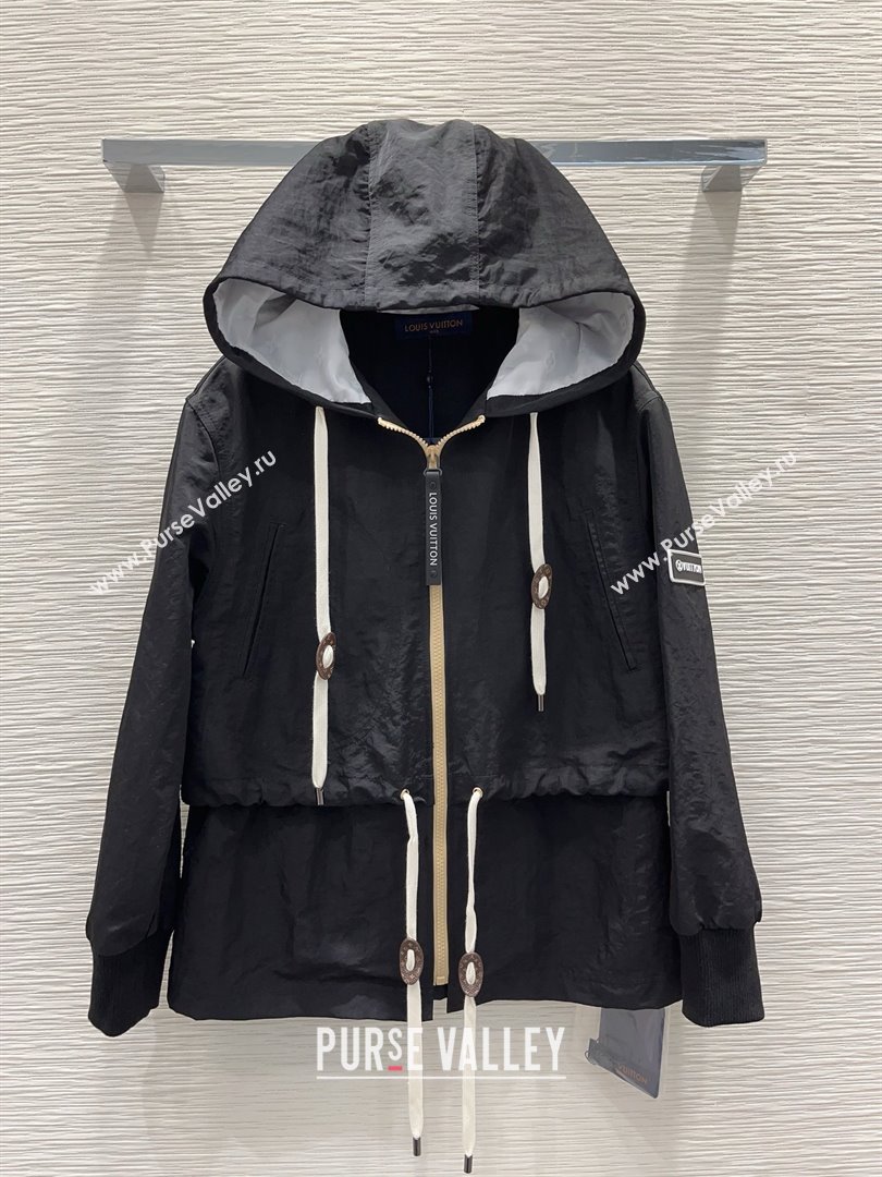 LOUIS VUITTON Lightweight Crinkle Parka black 2024 (QIQI-240325-04)