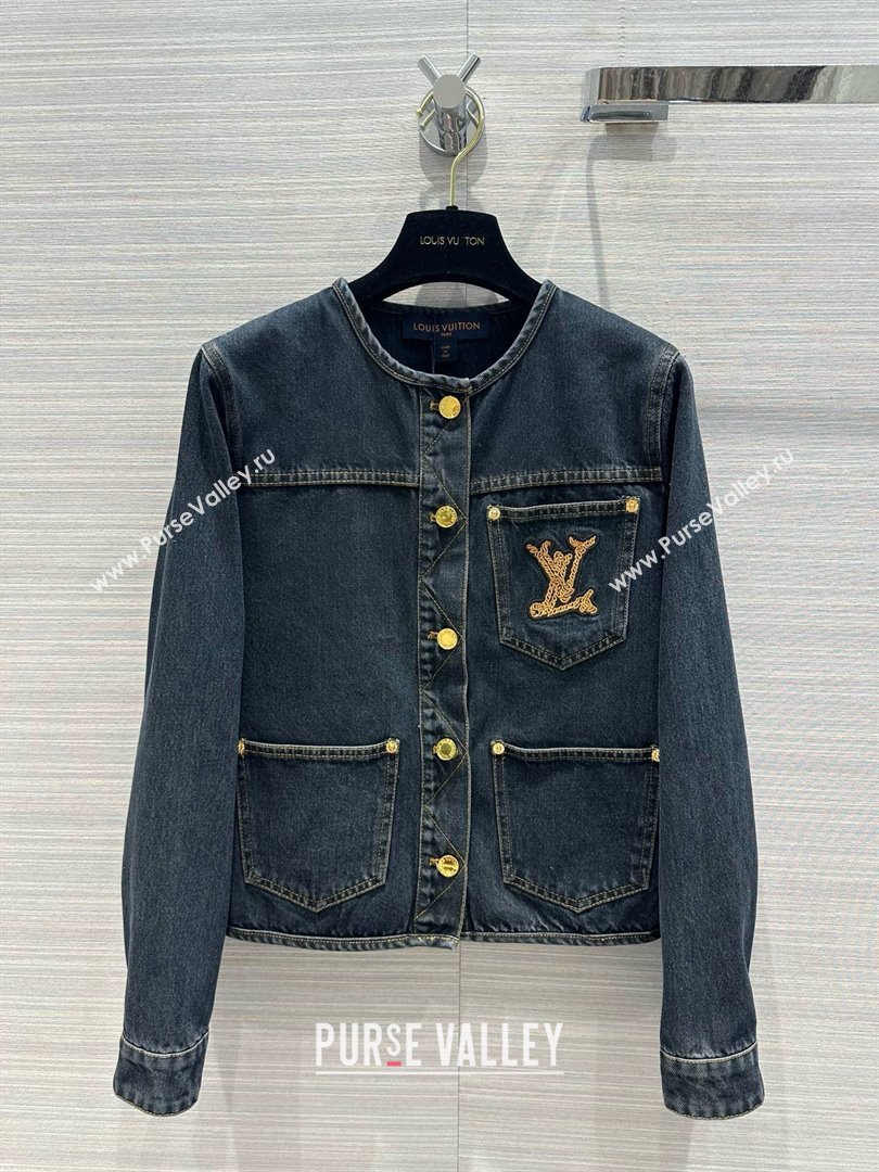 LOUIS VUITTON Nautical LV Patch Denim Jacket 2024 (QIQI-240325-02)