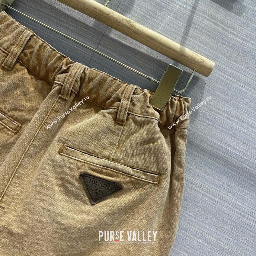 PRADA Cropped canvas jacket SHORTS 2024 (QIQI-240325-19)