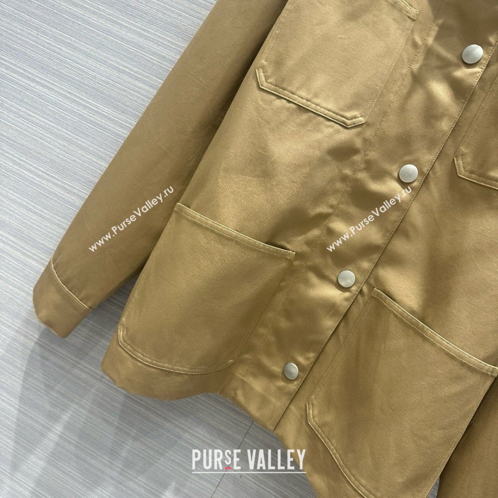 Prada Technical canvas blouson jacket camel brown 2024 (QIQI-240325-08)