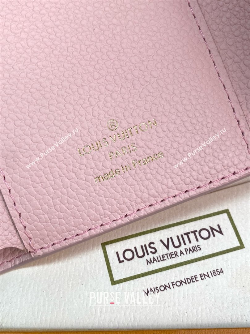 Louis Vuitton pink Victorine Wallet in Monogram Empreinte embossed leather M82202 2024 (kiki-240419-01)