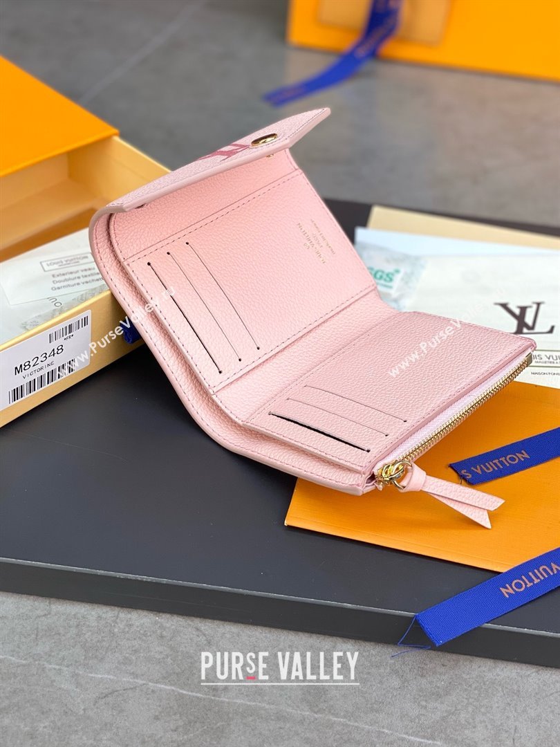 Louis Vuitton pink Victorine Wallet in Monogram Empreinte embossed leather M82202 2024 (kiki-240419-01)