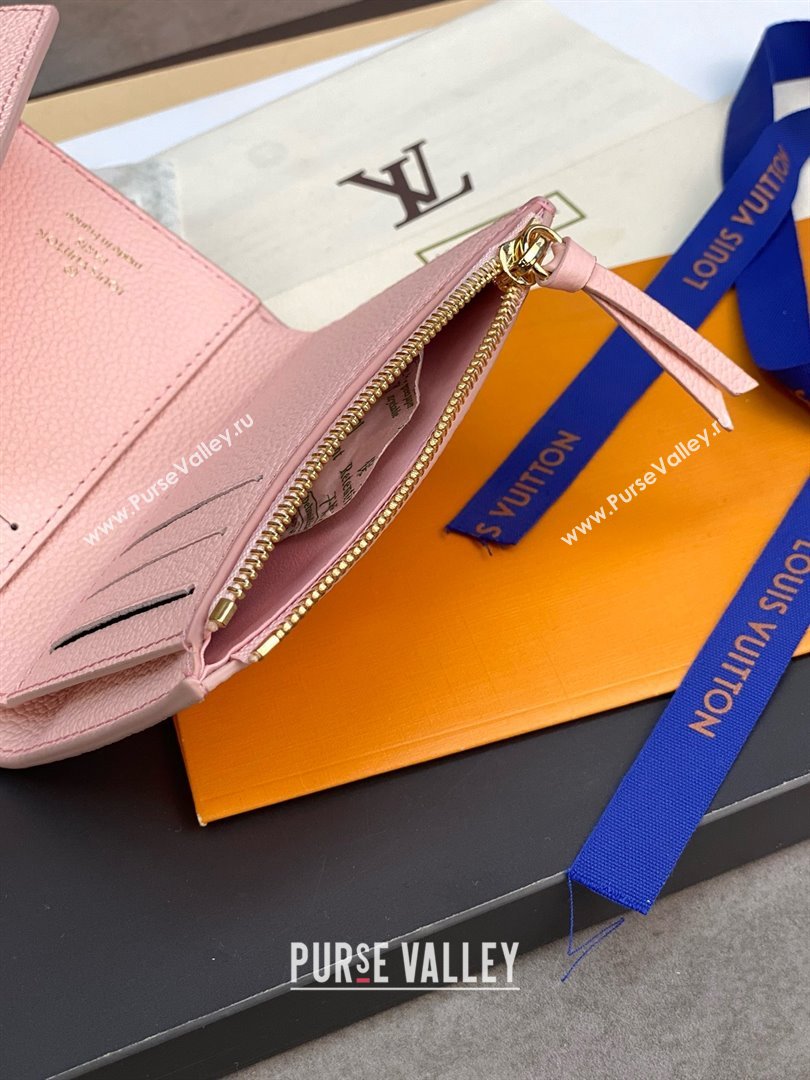 Louis Vuitton pink Victorine Wallet in Monogram Empreinte embossed leather M82202 2024 (kiki-240419-01)