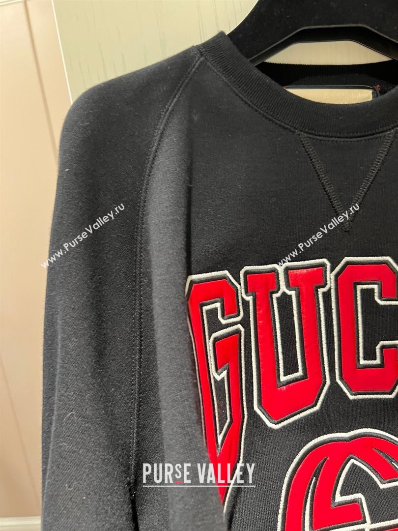 gucci Jersey sweatshirt with embroidery black 2023 (qiqi-231219-03)