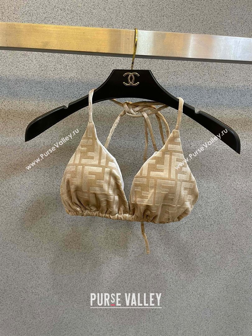 FENDI BEIGE VELVET BIKINI 2023 (shishang-230921-22)